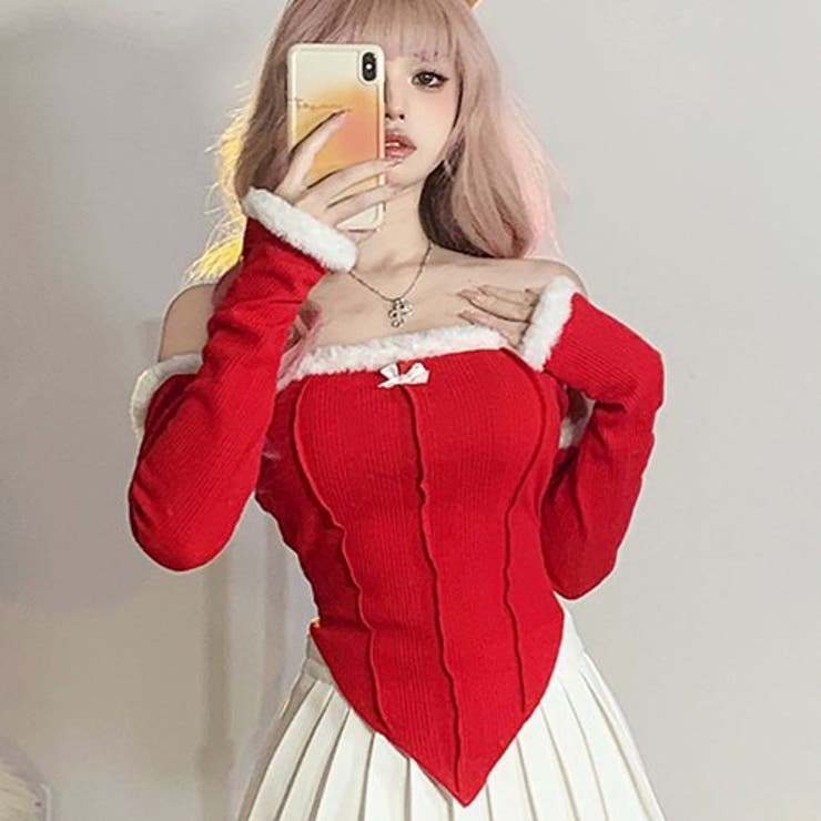 クリスマスムードを盛り上げてくれるサンタさん風トップス(TOPS) | GRAXIA | 詳細画像3 