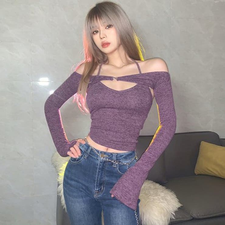 デコルテと胸元のオープンが色気をプラスするアンサンブルトップス(TOPS) | GRAXIA | 詳細画像6 