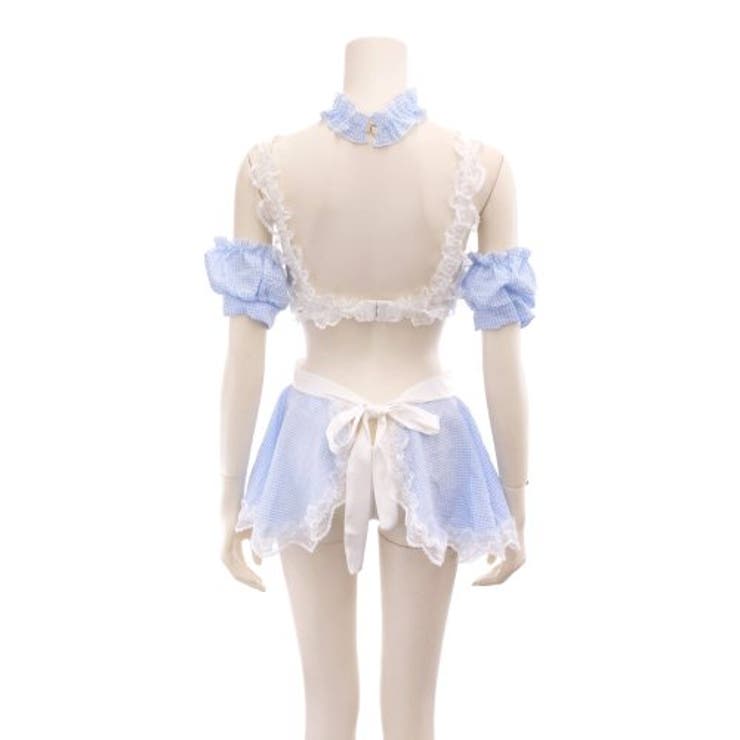 さわやかな印象のギンガムチェックに大胆キュートな演出を施したウエイトレス服風コス… | GRAXIA | 詳細画像12 