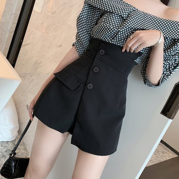 ラップ風デザインでスッキリ穿きこなせるショートパンツ(PANTS) | GRAXIA | 詳細画像4 