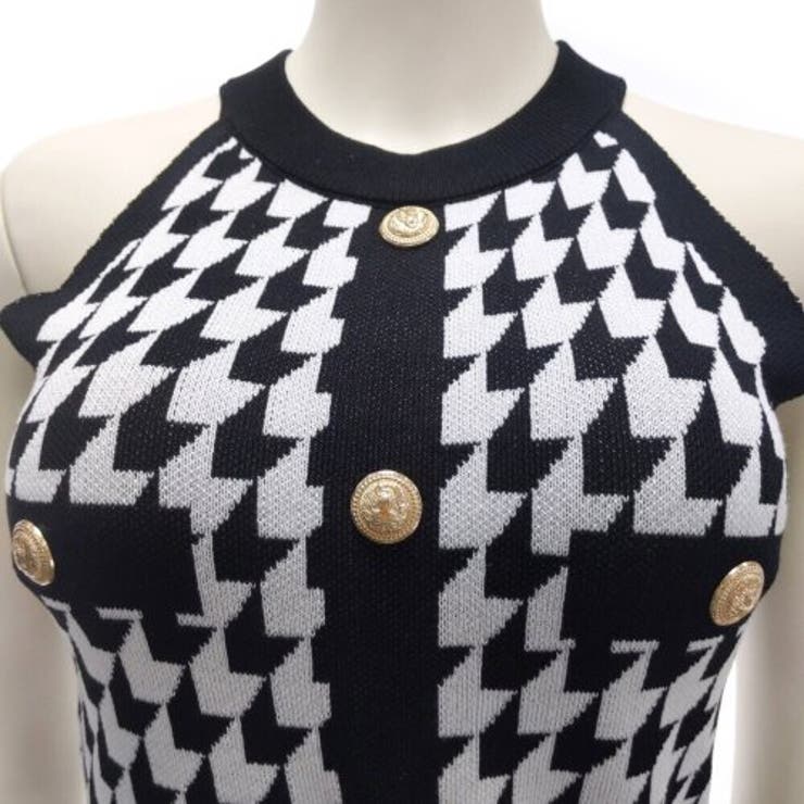 千鳥柄が大人っぽい印象のミニ丈ニットワンピース(キャバドレス CABARETDR… | GRAXIA | 詳細画像18 