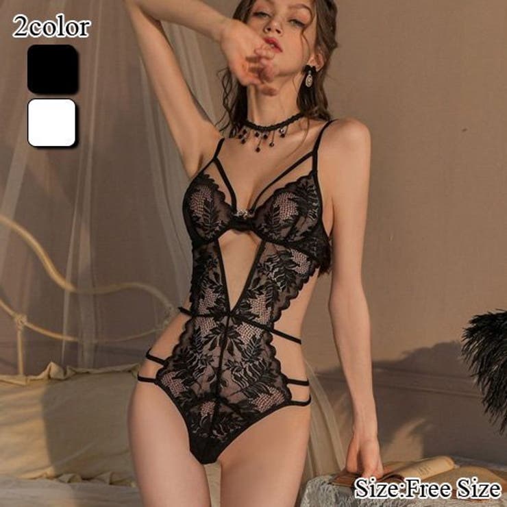 角度によって違った表情を魅せるボタニカル柄レースを使用したテディ(セクシーランジ… | GRAXIA | 詳細画像1 