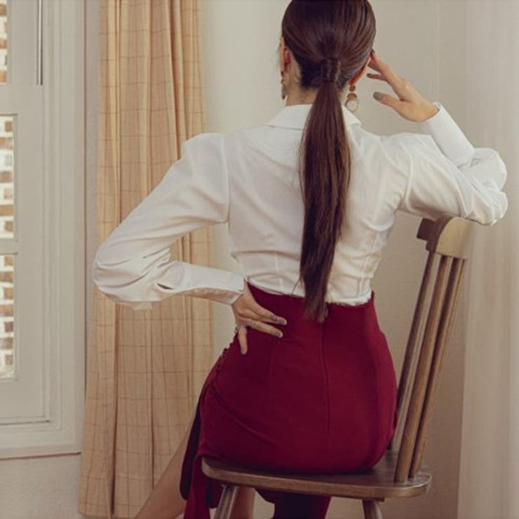 絶妙な裾フレアが美シルエットに仕上げてくれるセットアップドレス(キャバドレス C… | GRAXIA | 詳細画像11 