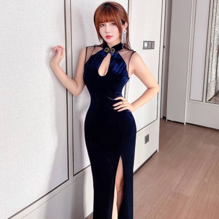 クラシカルデザインと大胆な背中見せで大人な雰囲気を漂わせるチャイナ風ロングドレス… | GRAXIA | 詳細画像9 