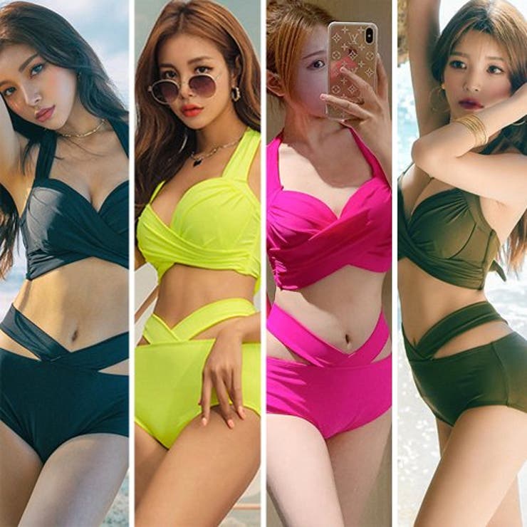 ホルターネックビキニ2点セット(水着ビキニ・ワンピース)[品番