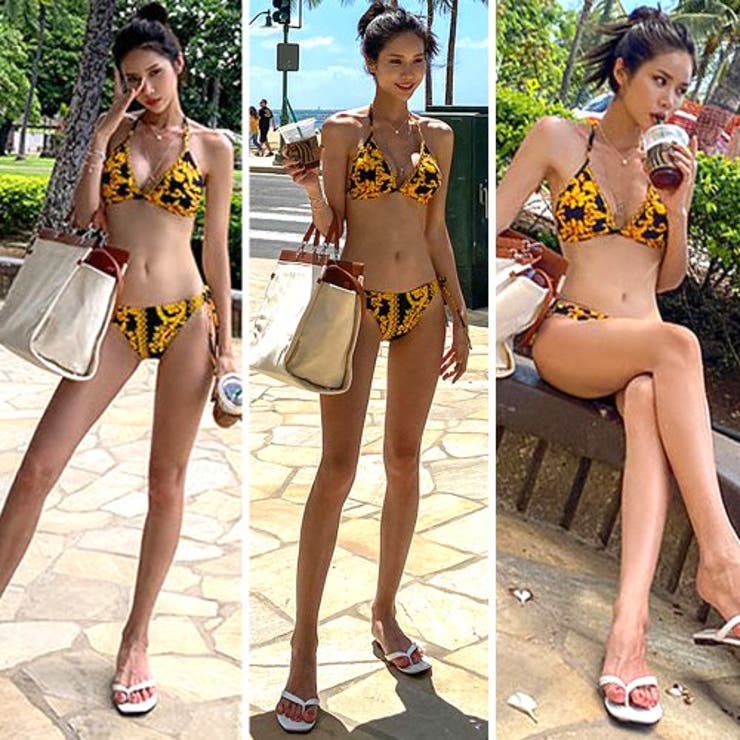 スカーフ柄ビキニ2点セット(水着ビキニ・ワンピース)[品番