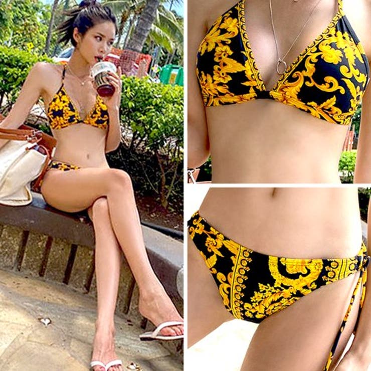 スカーフ柄ビキニ2点セット(水着ビキニ・ワンピース)[品番