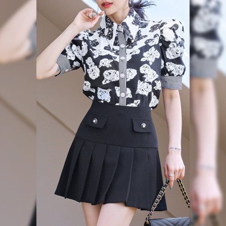 シックなモノトーンのバラが大人フェミニンなセットアップ(キャバドレス CABAR… | GRAXIA | 詳細画像9 