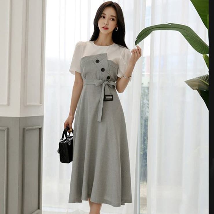 千鳥柄のレイヤード風ワンピース(キャバドレス・CABARETDRESS) | GRAXIA | 詳細画像2 