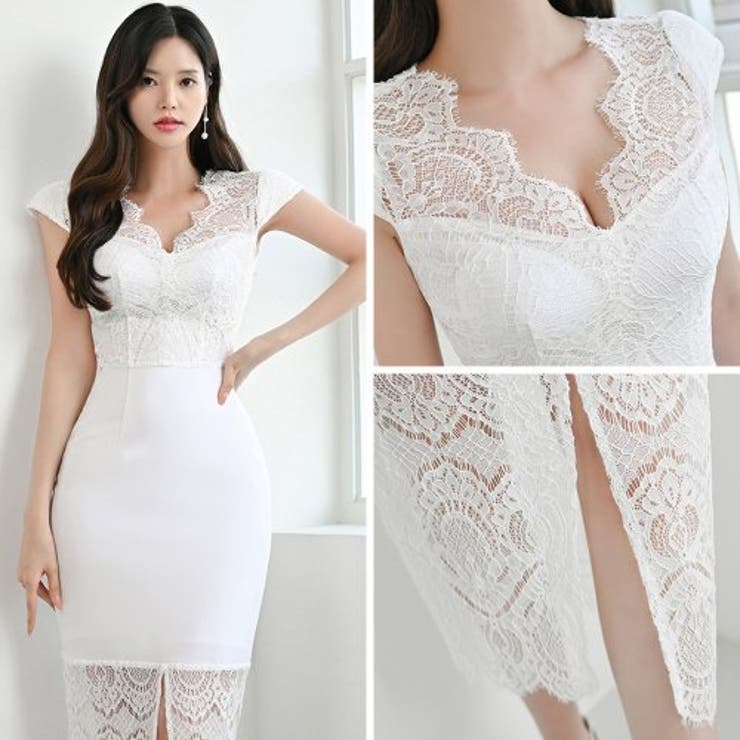 Vネックのタイトな切り替えワンピース(キャバドレス・CABARETDRESS) | GRAXIA | 詳細画像21 