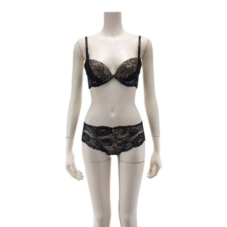 チュールとフラワーレースの繊細な魅力引き立つブラ・ショーツセット（ブラセット） | GRAXIA | 詳細画像8 