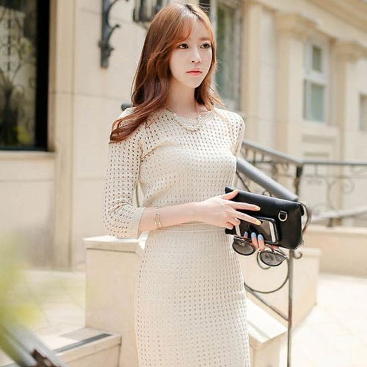 五分袖メッシュニットワンピース(キャバドレス・CABARETDRESS) | GRAXIA | 詳細画像5 