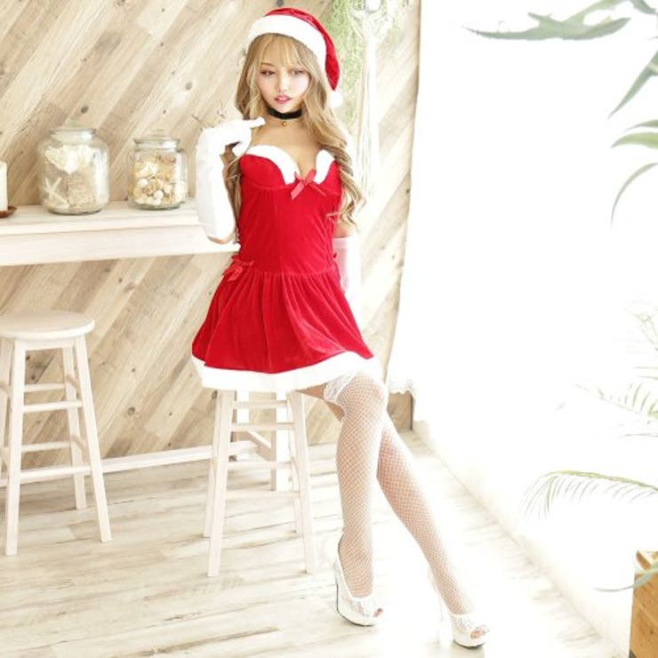 セクシー＆キュートなキャミワンピのサンタガール風コスプレ(COSPLAY