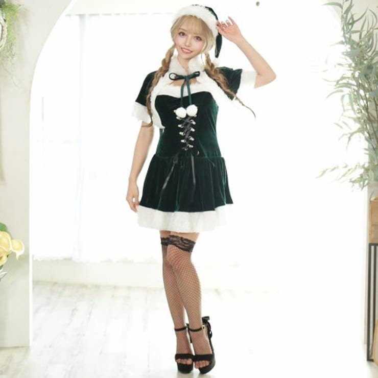 グリーンのフレアワンピースがガーリーなサンタガール風コスプレ(COSPLAY) | GRAXIA | 詳細画像4 