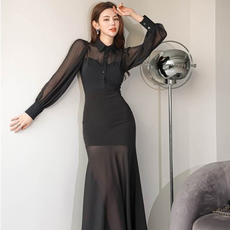 マーメードラインシアーミディ丈ドレス(キャバドレス・CABARETDRESS) | GRAXIA | 詳細画像2 