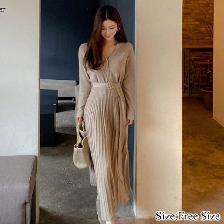 カシミヤタッチのニットプリーツワンピース(キャバドレス CABARETDRESS… | GRAXIA | 詳細画像1 