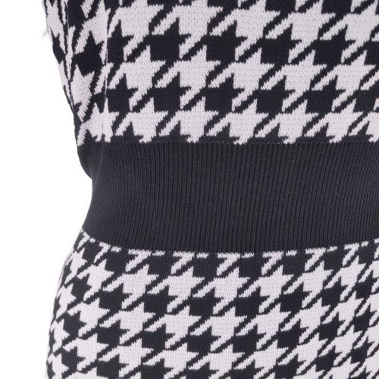 千鳥格子のミモレ丈ニットワンピース(キャバドレス・CABARETDRESS) | GRAXIA | 詳細画像11 