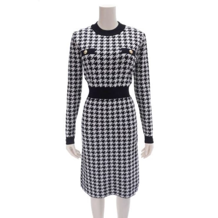 千鳥格子のミモレ丈ニットワンピース(キャバドレス・CABARETDRESS) | GRAXIA | 詳細画像8 