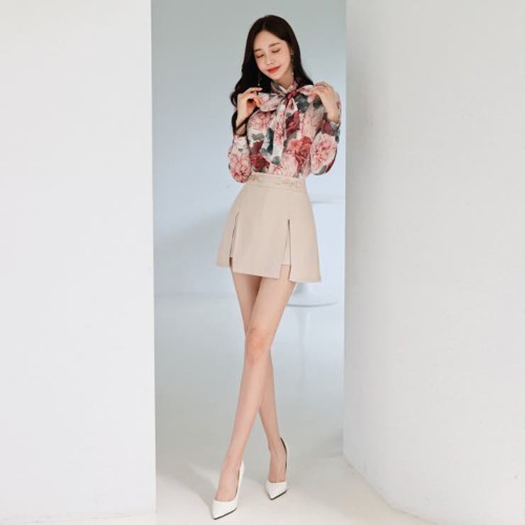 軽やかなシフォン花柄ブラウスのセットアップドレス(キャバドレス CABARETD… | GRAXIA | 詳細画像4 