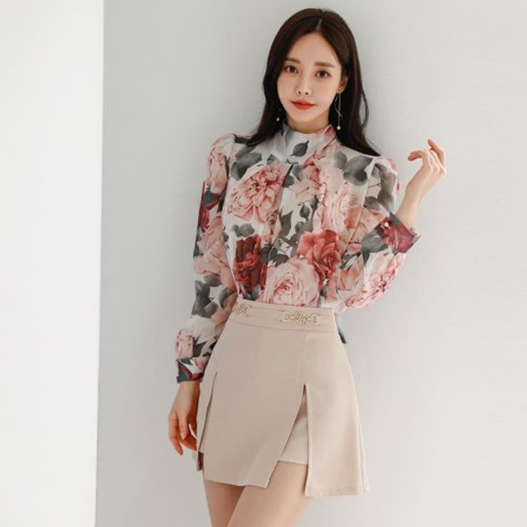 軽やかなシフォン花柄ブラウスのセットアップドレス(キャバドレス CABARETD… | GRAXIA | 詳細画像7 