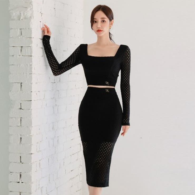 メッシュ編みレースがセンシュアルなセットアップドレス(キャバドレス CABARE… | GRAXIA | 詳細画像2 