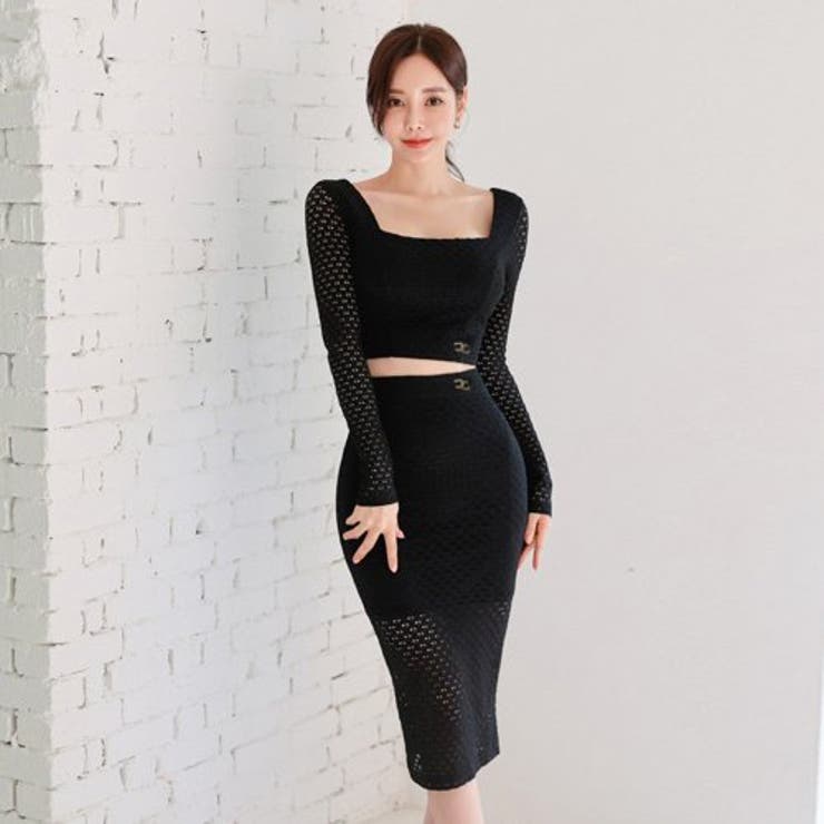 メッシュ編みレースがセンシュアルなセットアップドレス(キャバドレス CABARE… | GRAXIA | 詳細画像7 