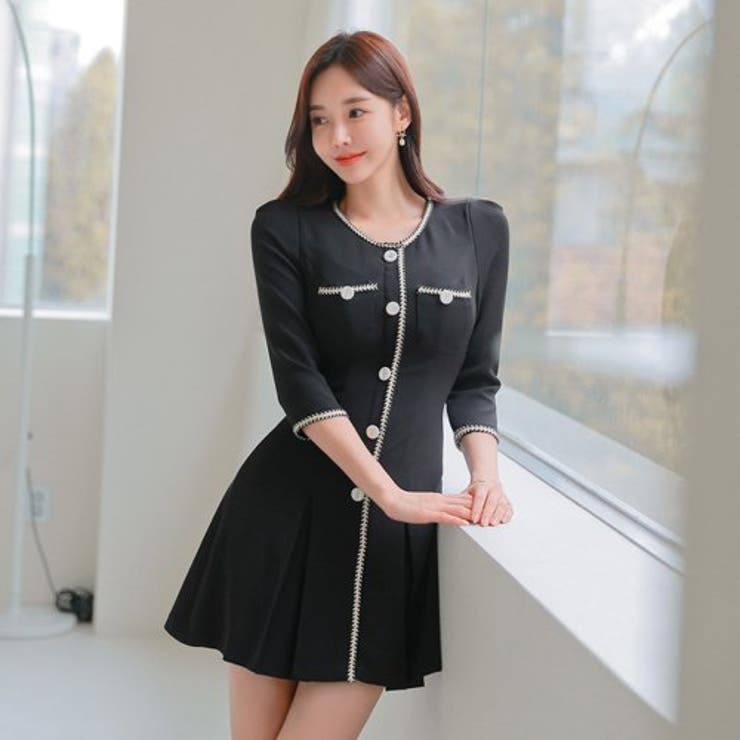 センターラインがすっきり魅せる5分袖ミニワンピース(キャバドレス CABARET… | GRAXIA | 詳細画像9 