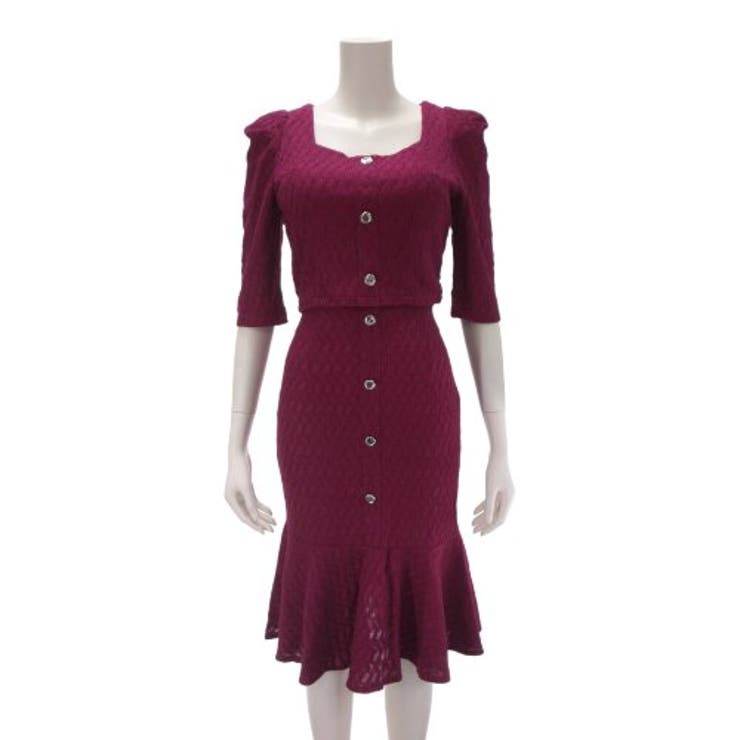 メリハリラインを強調して女性らしさを演出するセットアップドレス(キャバドレス C… | GRAXIA | 詳細画像11 