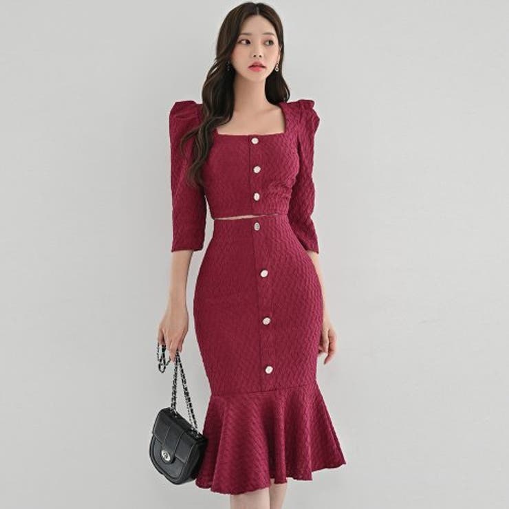 メリハリラインを強調して女性らしさを演出するセットアップドレス(キャバドレス C… | GRAXIA | 詳細画像5 