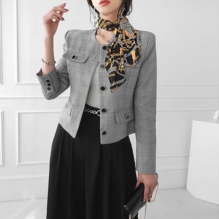 ノーカラージャケットとワイドパンツのセットアップ | GRAXIA | 詳細画像6 