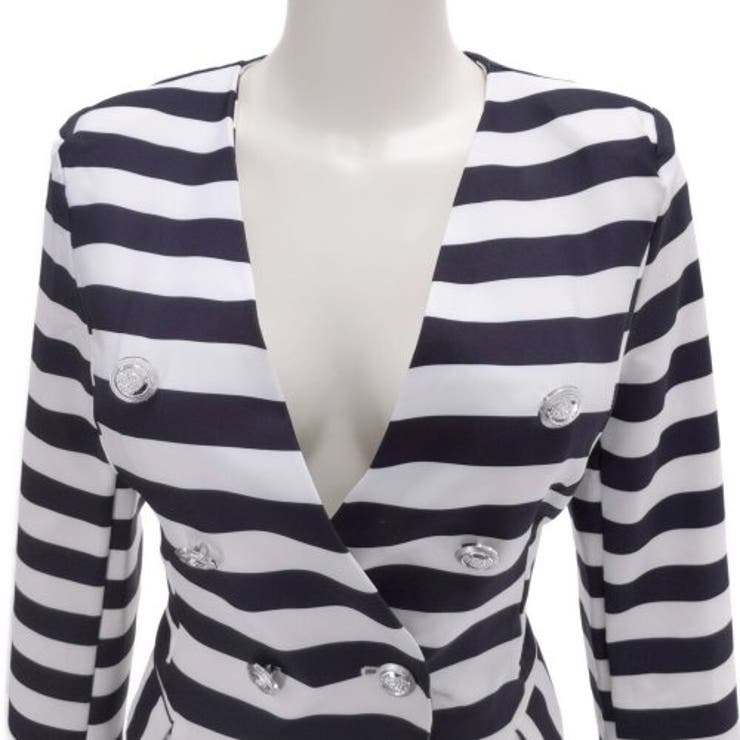 ストライプが斬新！パンツスタイルのセットアップドレス | GRAXIA | 詳細画像11 