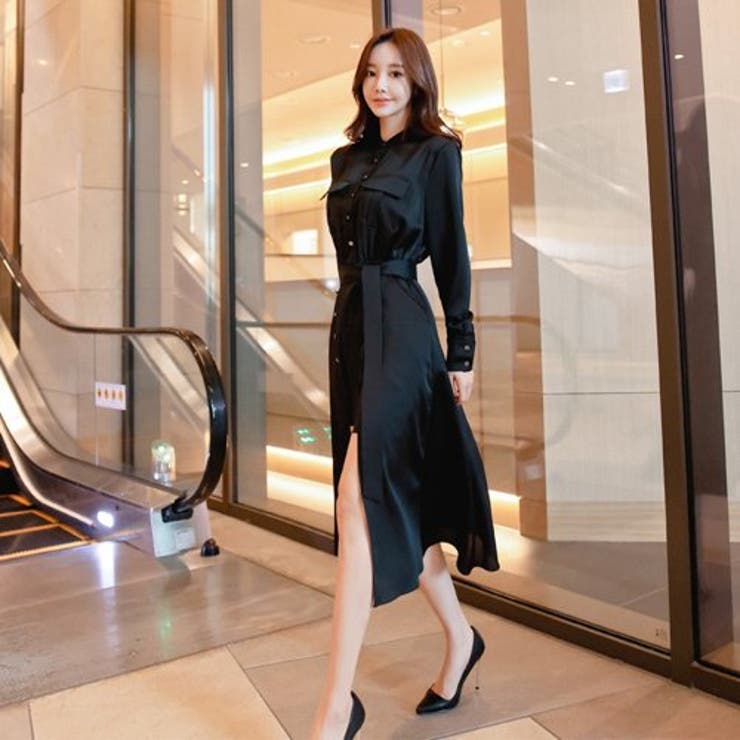 カジュアルなのにきちんと感のあるノーカラーワンピース(キャバドレス CABARE… | GRAXIA | 詳細画像6 