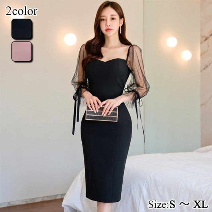 シフォンスリーブタイトワンピース(キャバドレス・CABARETDRESS) | GRAXIA | 詳細画像1 