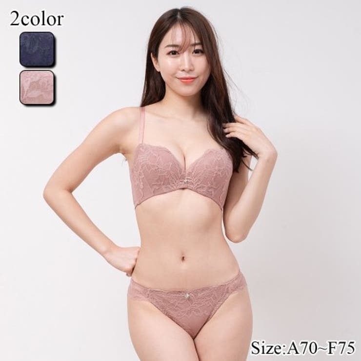 クラシカルフラワーのブラ・ショーツセット(ブラセット)[品番