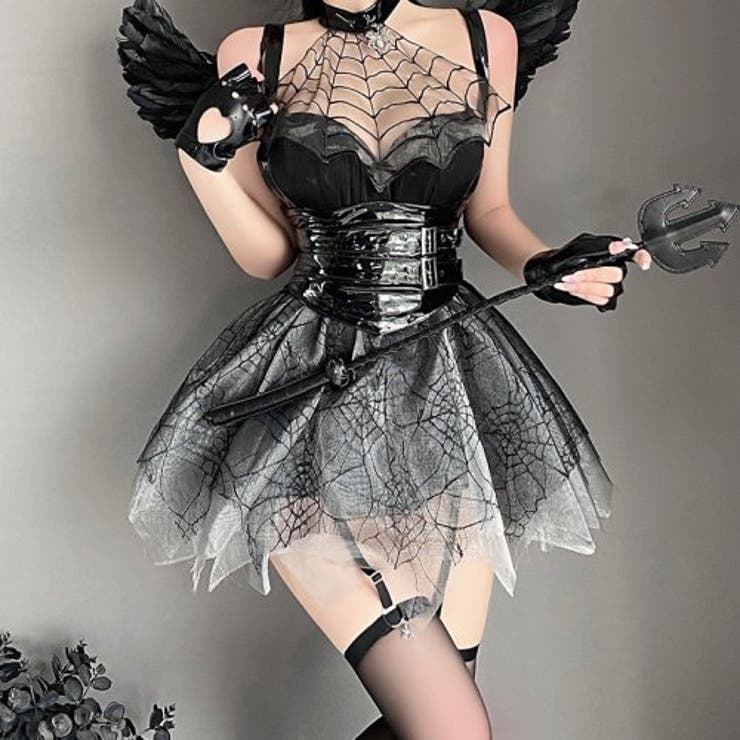 蜘蛛の巣が張り巡らされたふんわりワンピの小悪魔風コスプレ(セクシーコスプレ) | GRAXIA | 詳細画像3 