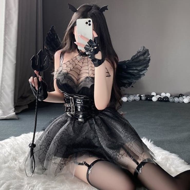 蜘蛛の巣が張り巡らされたふんわりワンピの小悪魔風コスプレ(セクシーコスプレ) | GRAXIA | 詳細画像9 