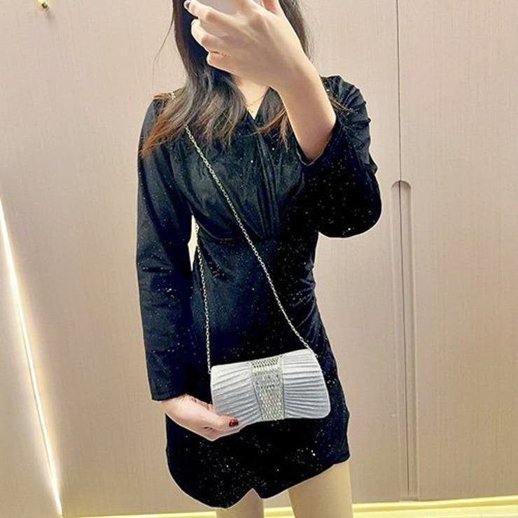 ラメプリーツがシンプルで上品なクラッチバッグ(CLUTCH BAG) | GRAXIA | 詳細画像7 