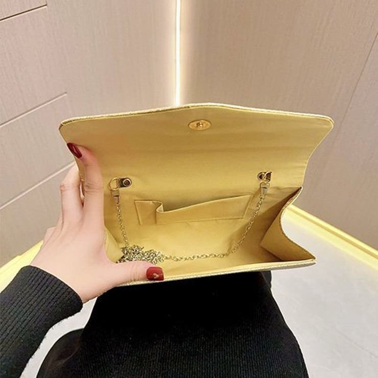 レクタングルビジューが大人なデザインのクラッチバッグ(CLUTCH BAG) | GRAXIA | 詳細画像4 