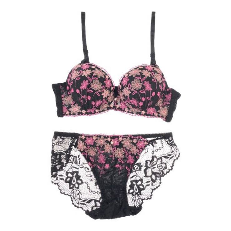 フラワー刺しゅうがメリハリを生むブラ・ショーツセット(ブラセット) | GRAXIA | 詳細画像12 