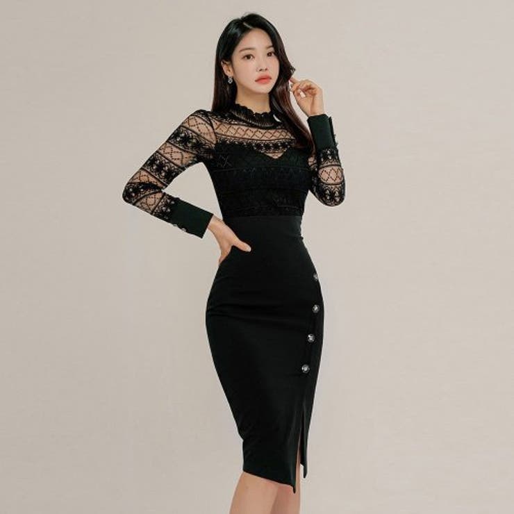 フリルスタンドカラースリットワンピース(キャバドレス CABARETDRESS) | GRAXIA | 詳細画像5 