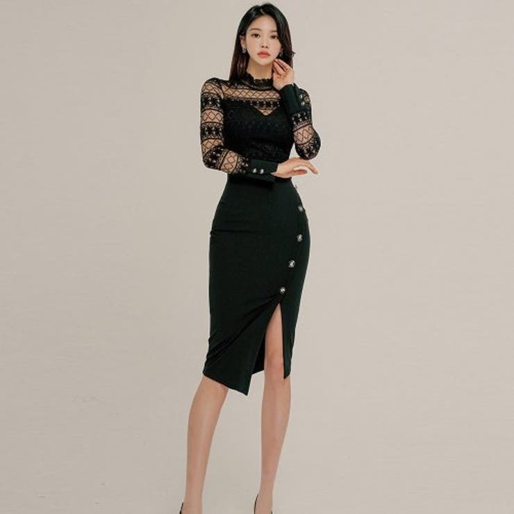 フリルスタンドカラースリットワンピース(キャバドレス CABARETDRESS) | GRAXIA | 詳細画像9 