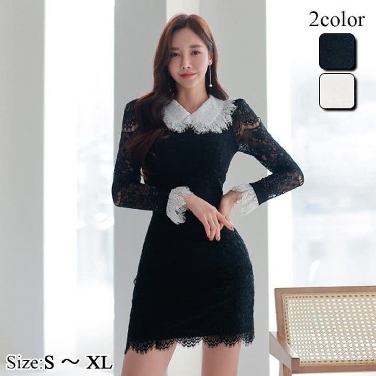 ピーターパンカラー総レースミニ丈ワンピース(キャバドレス CABARETDRES… | GRAXIA | 詳細画像1 