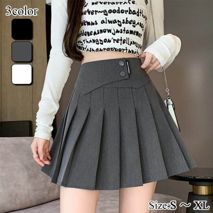 ハイウエストプリーツミニスカート(SKIRT)[品番：GXAW0003031