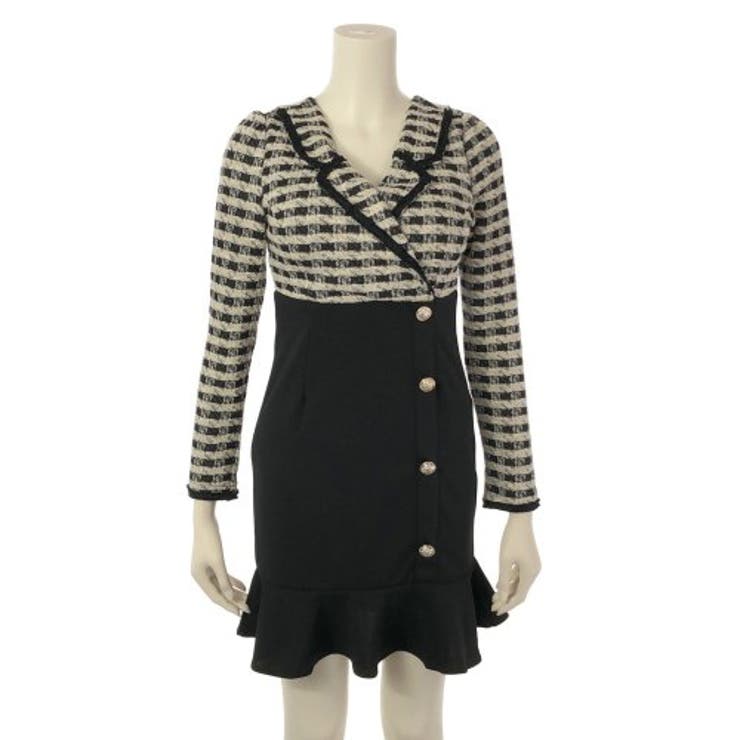 ウエスト切り替えツイードタイトミニワンピース | GRAXIA | 詳細画像10 