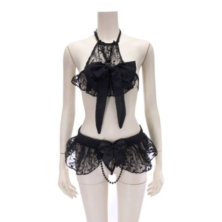 小悪魔セクシーを演出するリボンがポイントのブラ ショーツセット | GRAXIA | 詳細画像9 