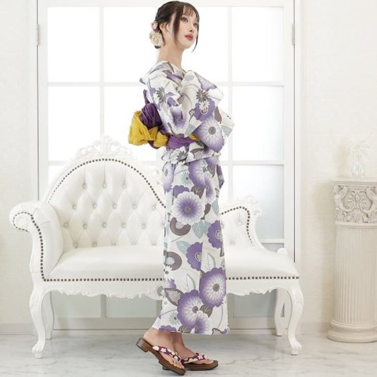 可憐な紫苑色の唐草文浴衣3点セット(YUKATA) | GRAXIA | 詳細画像5 