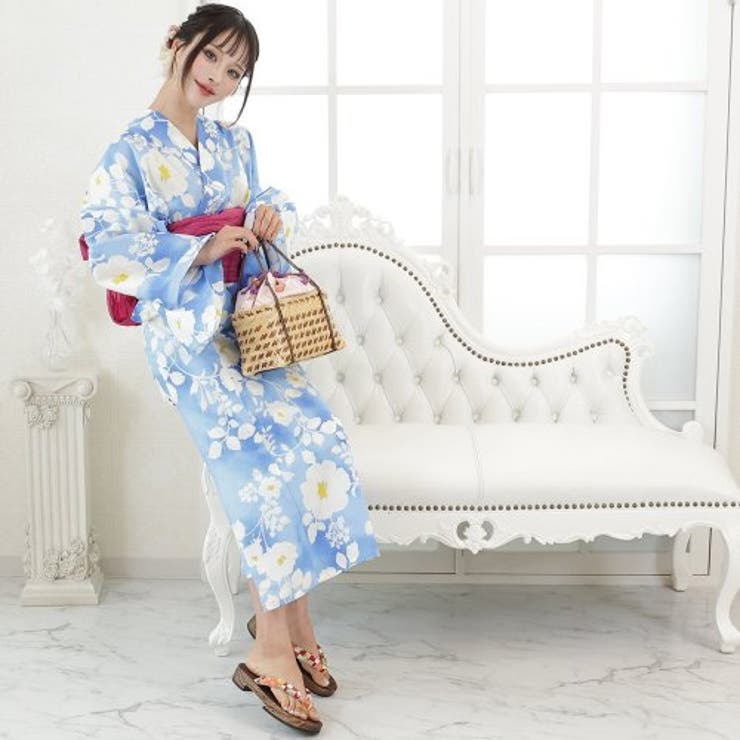 ふわりと柔らかな愛らしさ感じるぼかし夏椿浴衣3点セット(YUKATA ふわりと柔らかな愛らしさ感じるぼかし夏椿浴衣3点セット(YUKATA