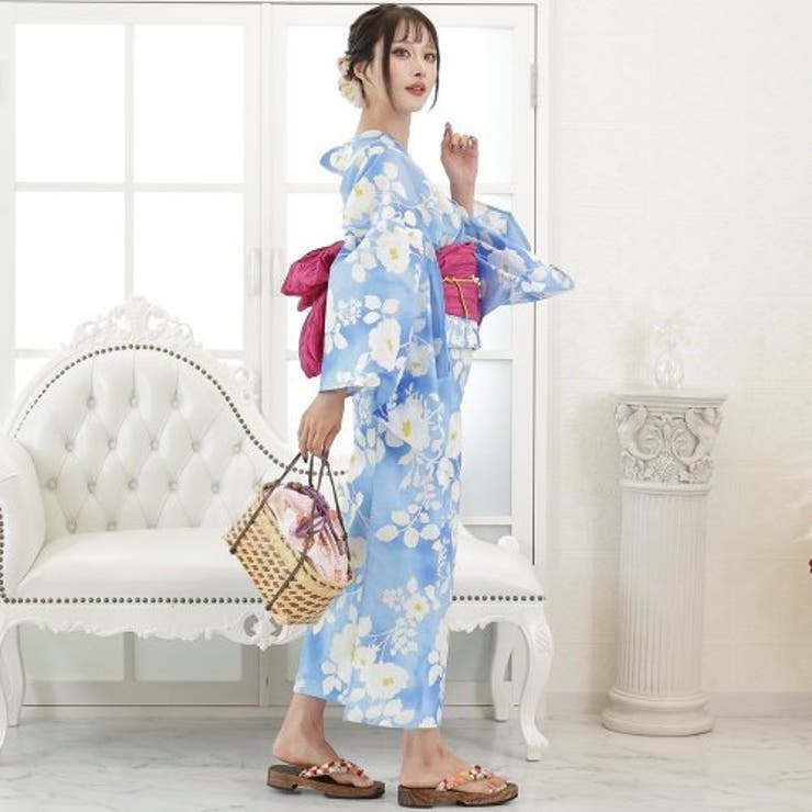 ふわりと柔らかな愛らしさ感じるぼかし夏椿浴衣3点セット(YUKATA) | GRAXIA | 詳細画像5 