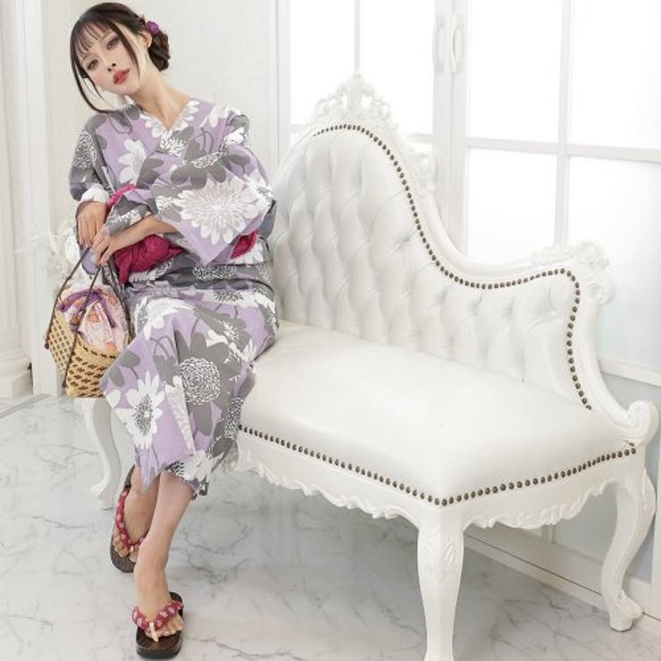 太陽のように咲いた雛菊かすみモノトーン浴衣3点セット(YUKATA) | GRAXIA | 詳細画像9 