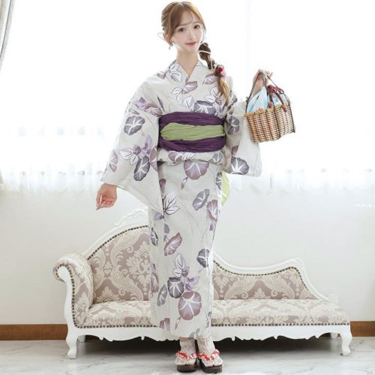 冷静な大人モダンの紫朝顔浴衣3点セット(YUKATA) | GRAXIA | 詳細画像2 